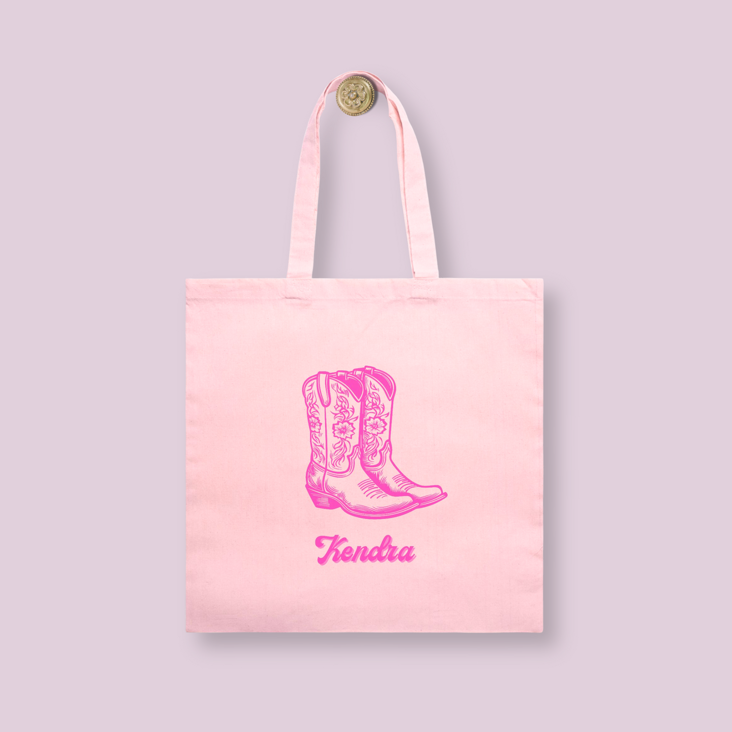 Bridesmaid Tote Bag Cowgirl Boots Personalized