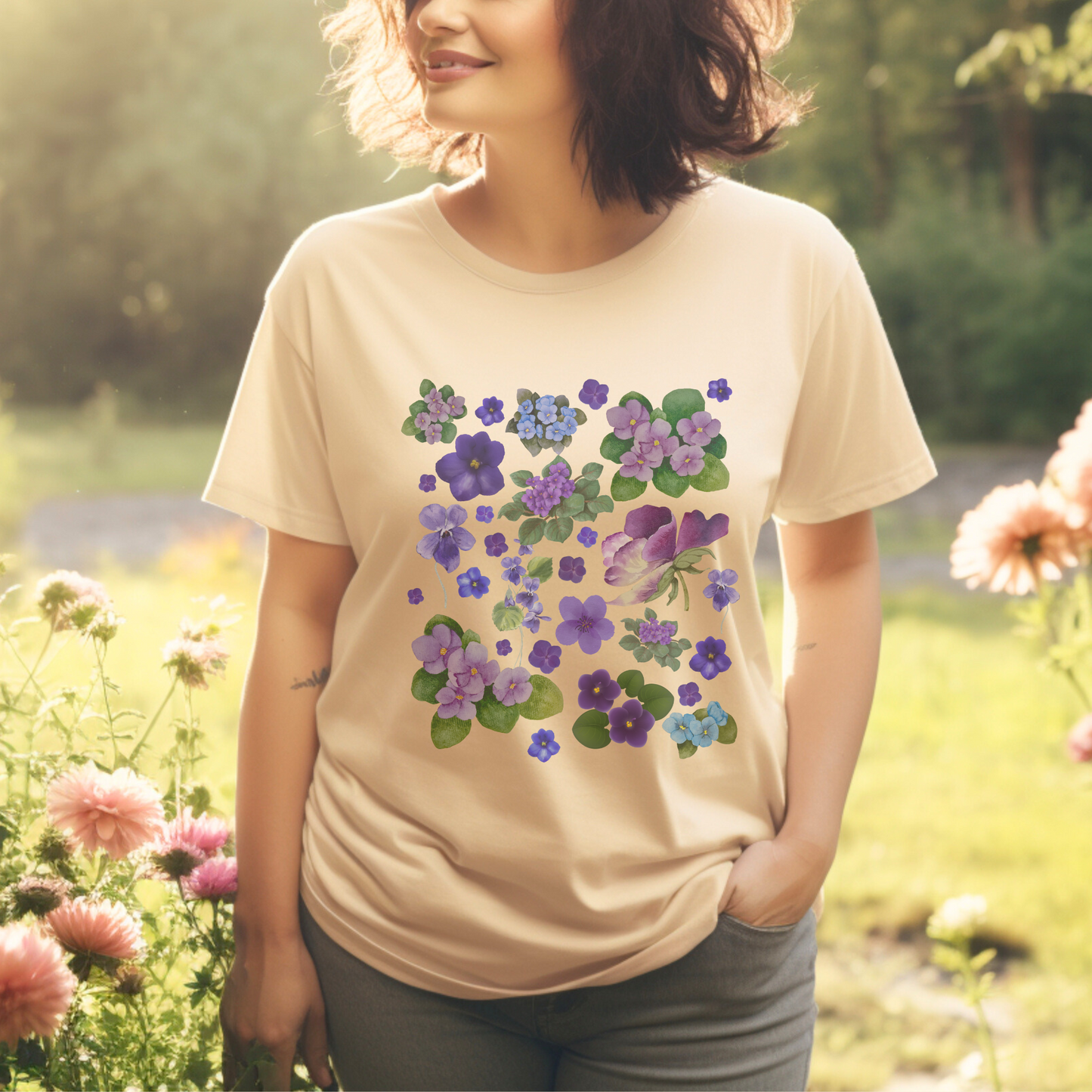 Birth Flower Shirt - February Violets