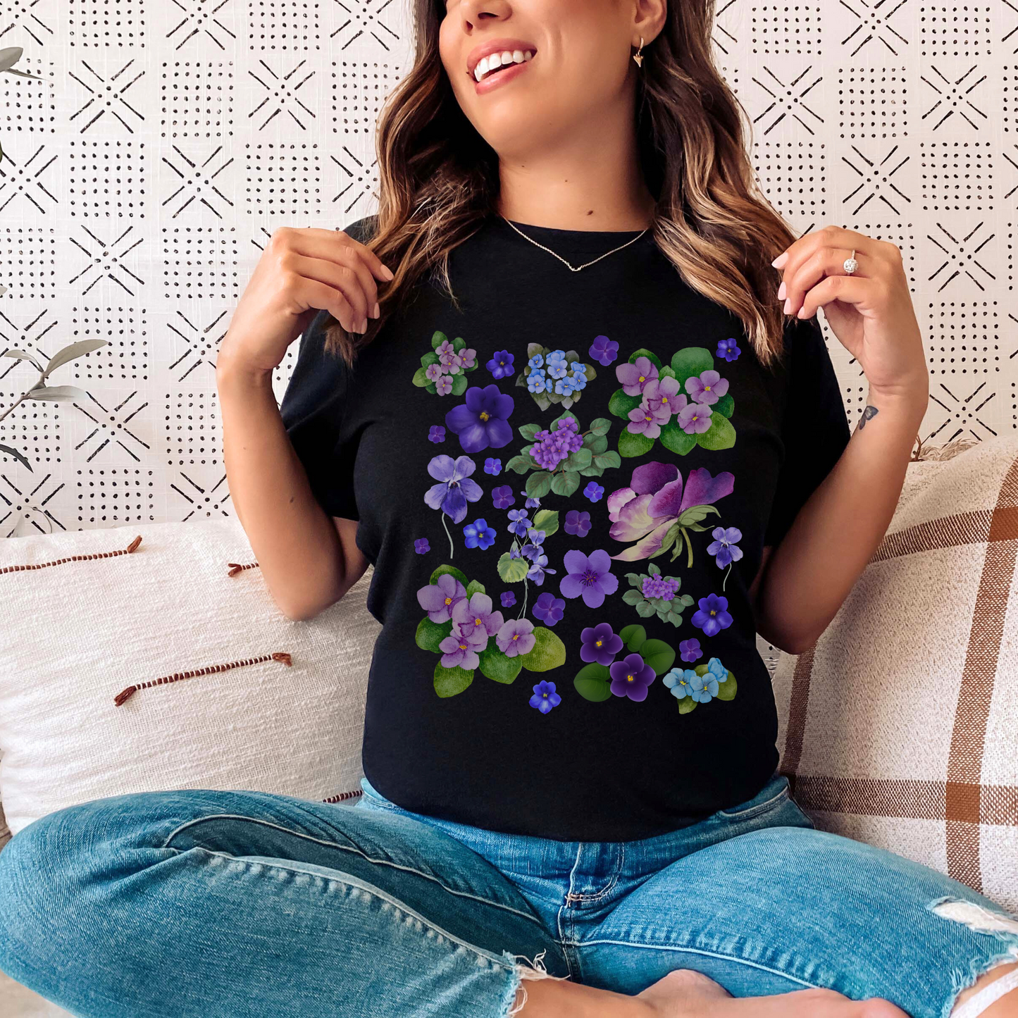 Birth Flower Shirt - February Violets