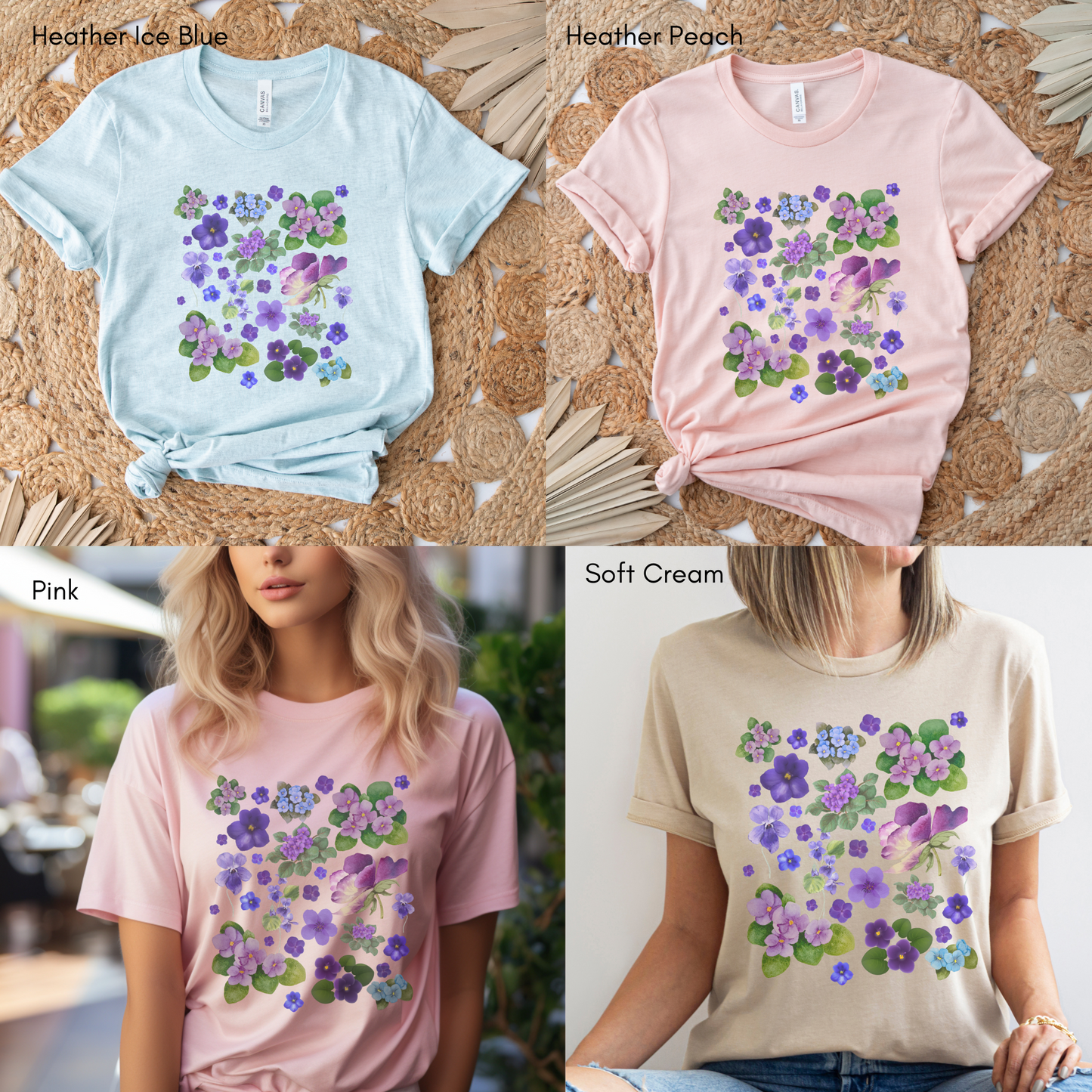 Birth Flower Shirt - February Violets