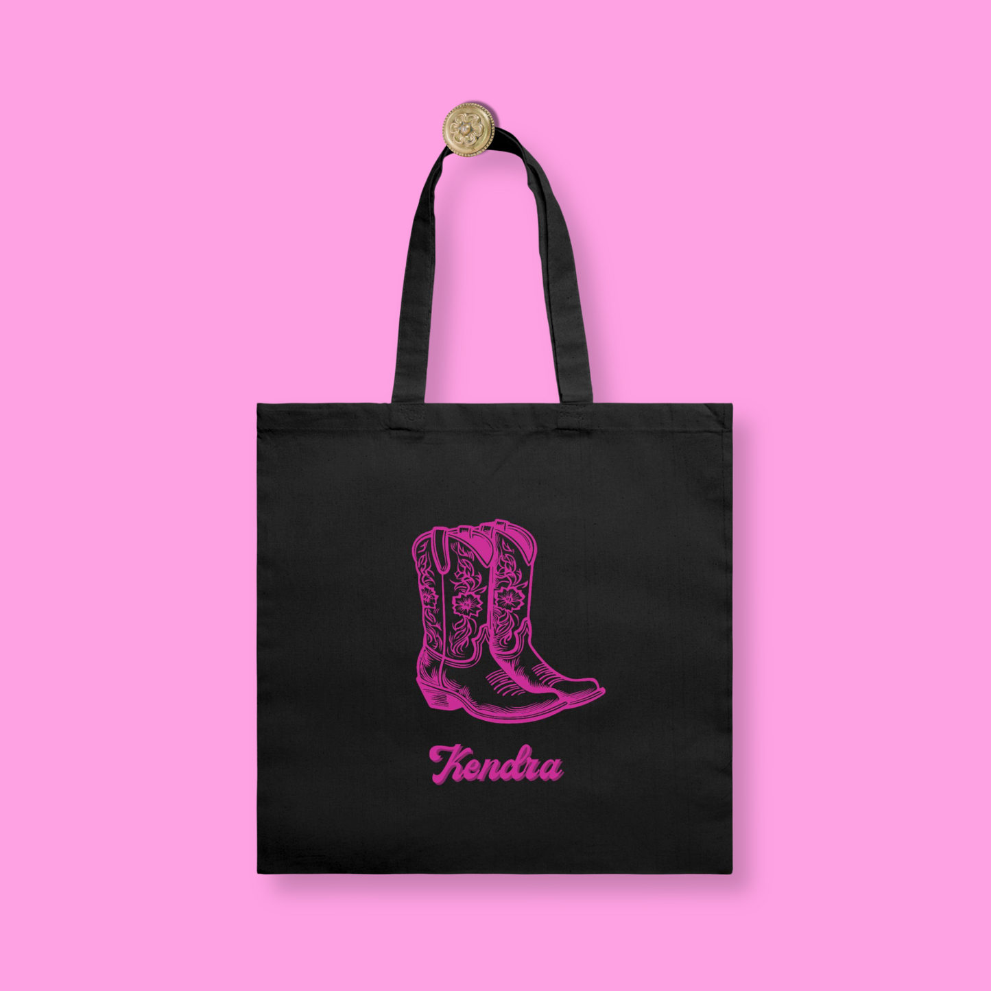 Bridesmaid Tote Bag Cowgirl Boots Personalized