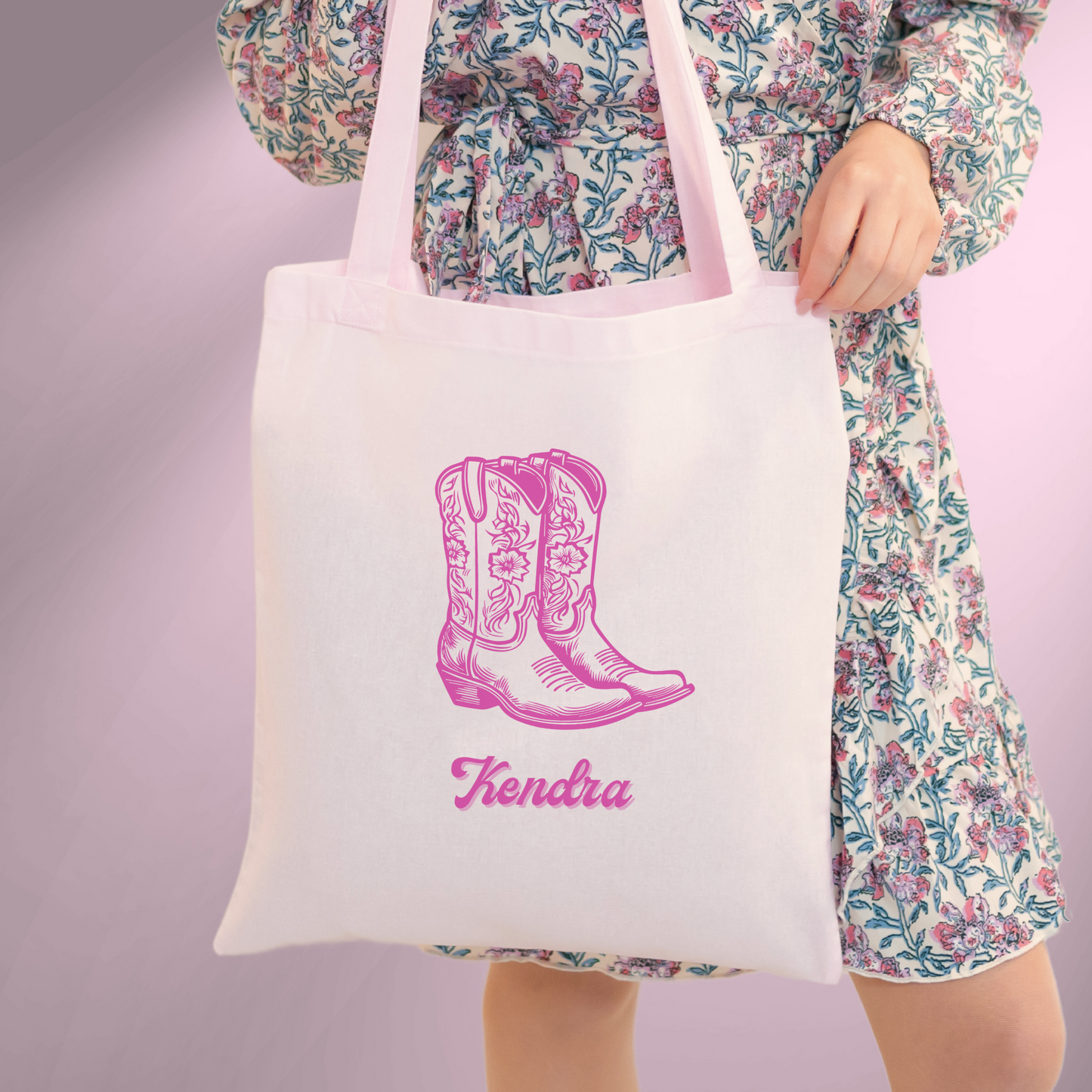 Bridesmaid Tote Bag Cowgirl Boots Personalized