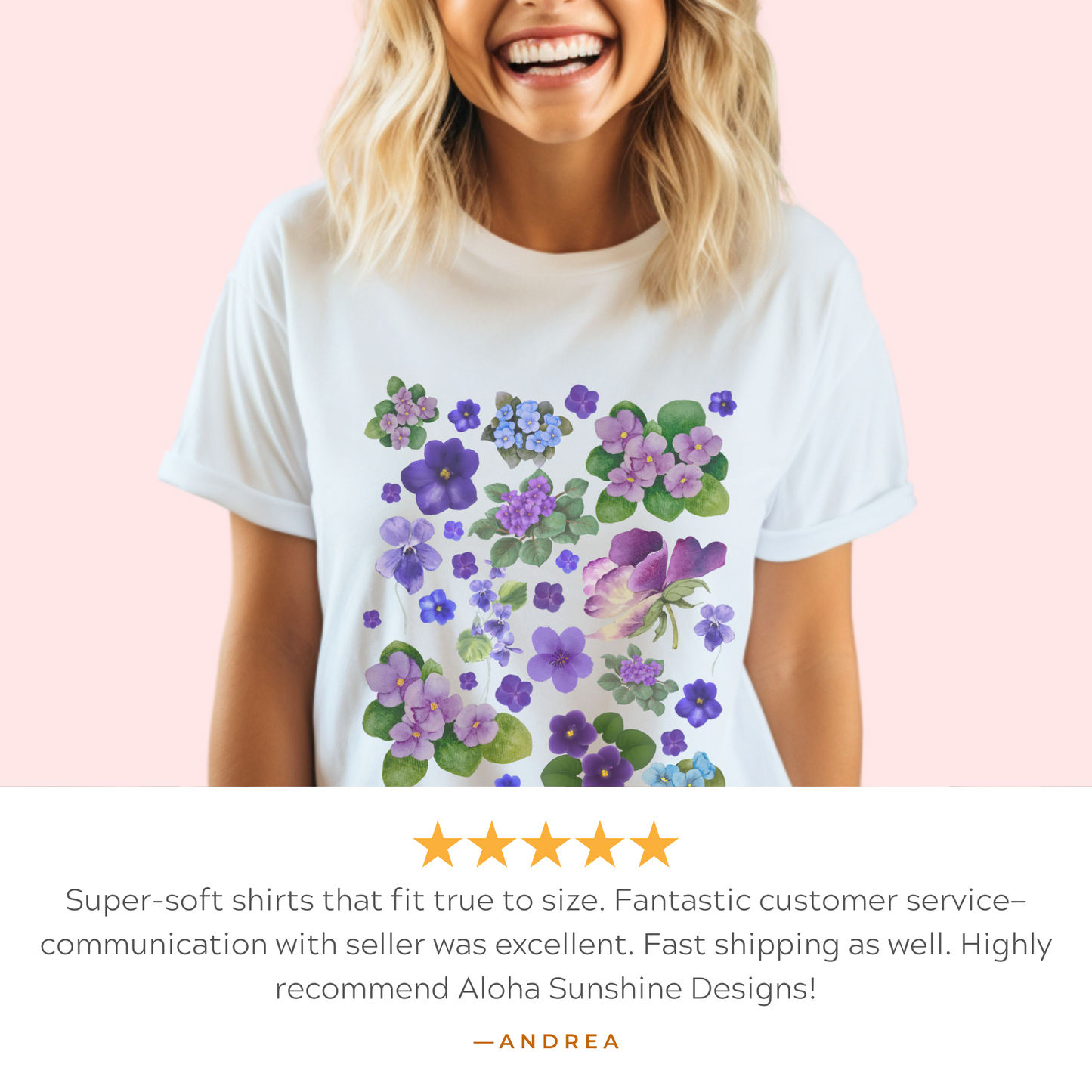 Birth Flower Shirt - February Violets