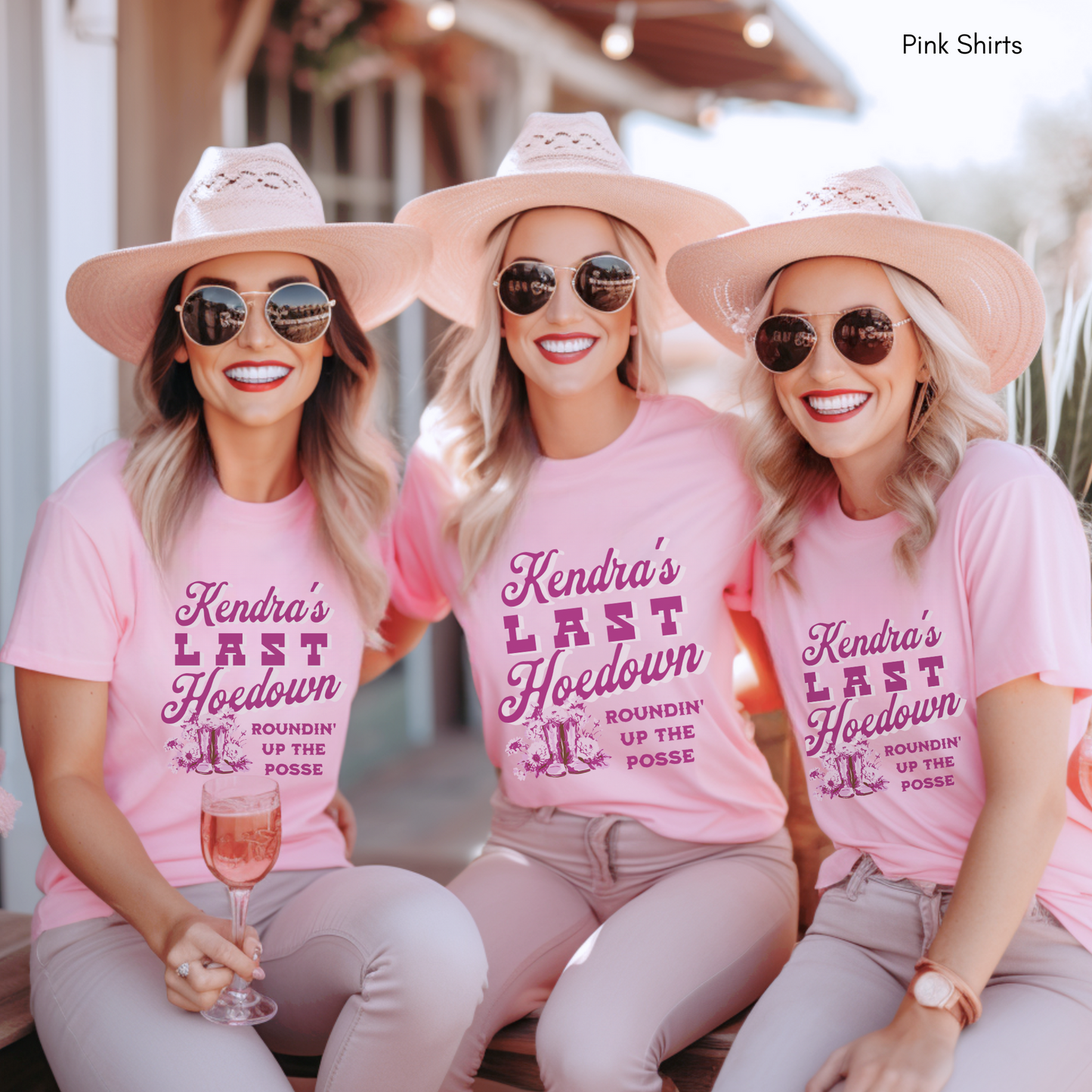 Bachelorette Party Theme Ideas, Bachelorette Party Shirts, Last Hoe Down Bachelorette Party Shirts, Western theme bachelorette party ideas, miami bach, las vegas bach, new orleans bach, cowgirl bachelorette party, last hoedown, last hoe down, aloha sunshine designs