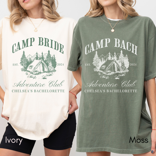 camp bachelorette, bachelorette party ideas, Hiking Bachelorette Last Trail Before the Veil Camp Bach Shirt Camping Bachelorette Personalized Luxury Bach, Camping Bachelorette, Bridesmaid Proposal