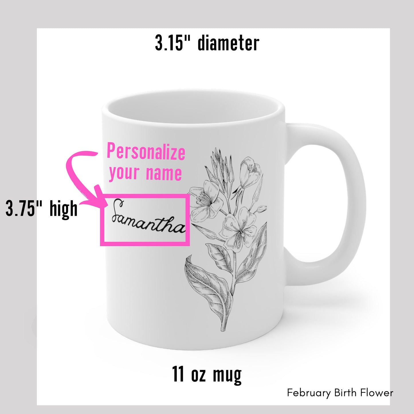 Birth Flower Mug