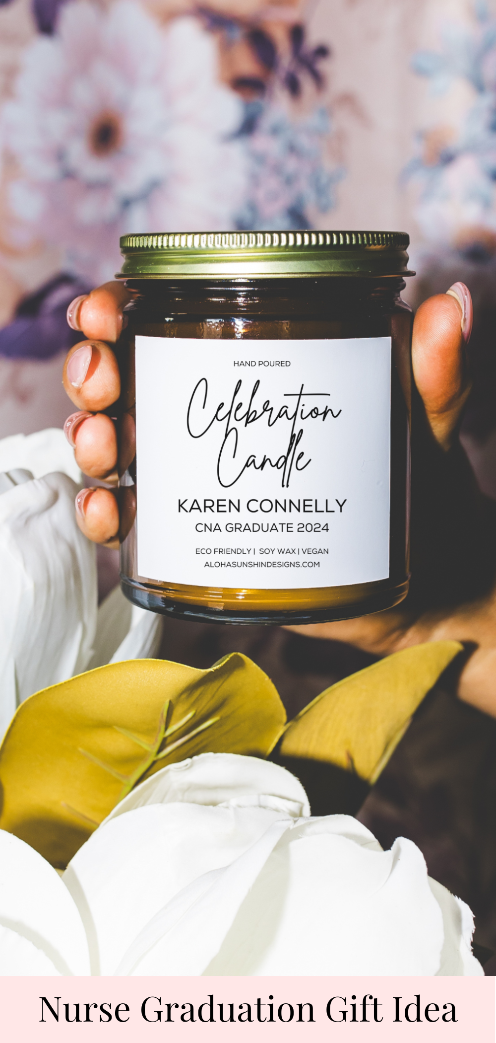 Nursing Graduation Gifts Personalized Candle