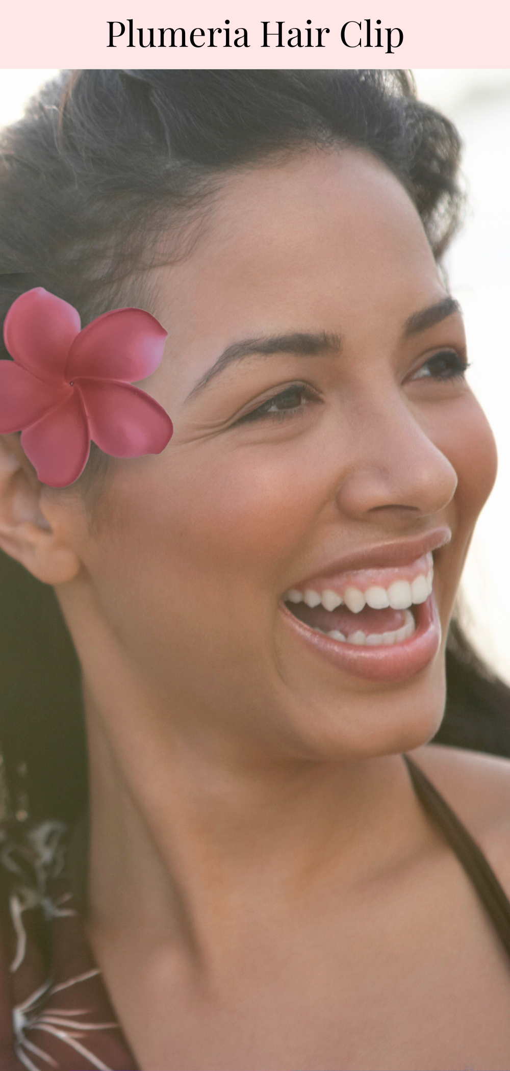 Pink Plumeria Hair Clip