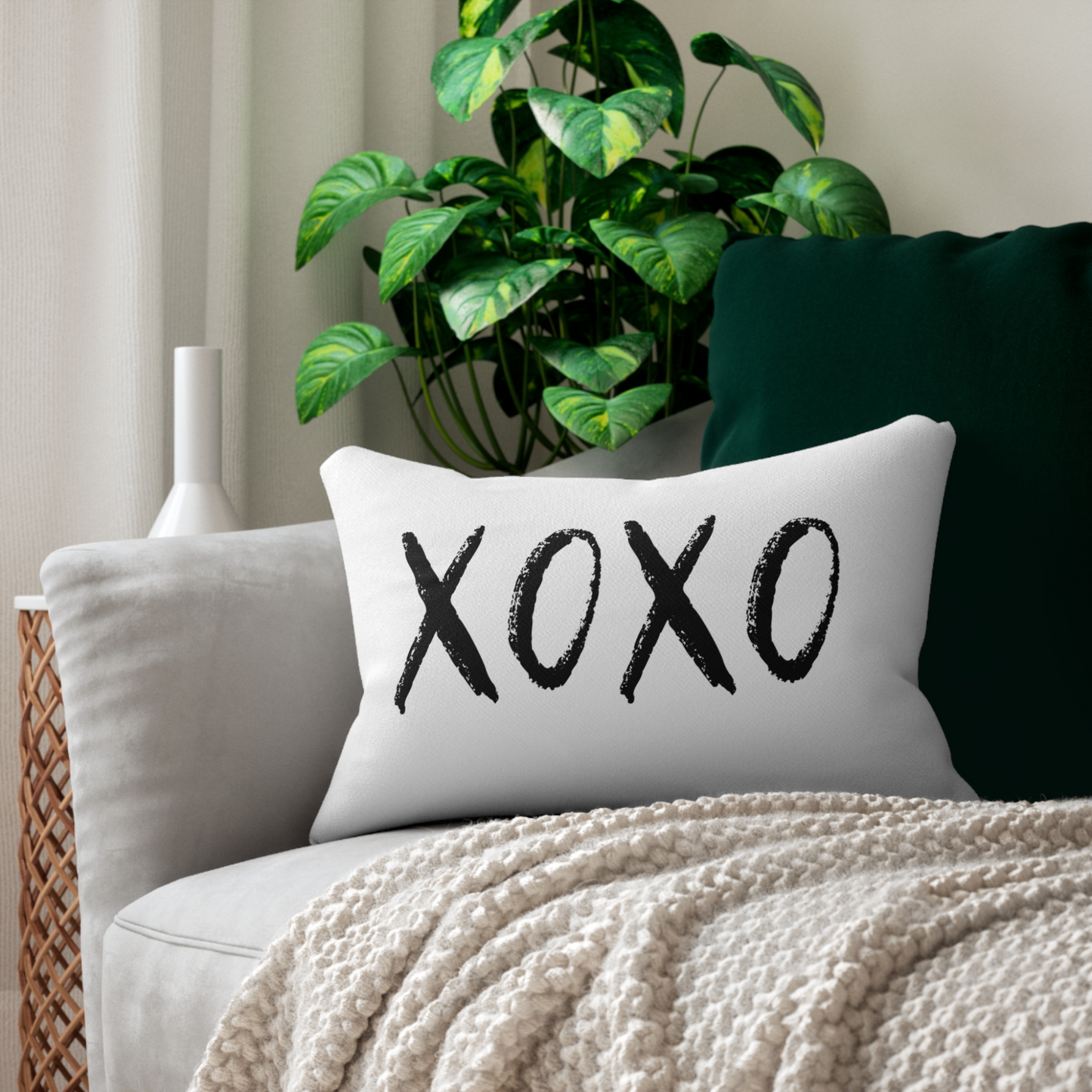 14X20 Lumbar Pillow, XOXO Pillow