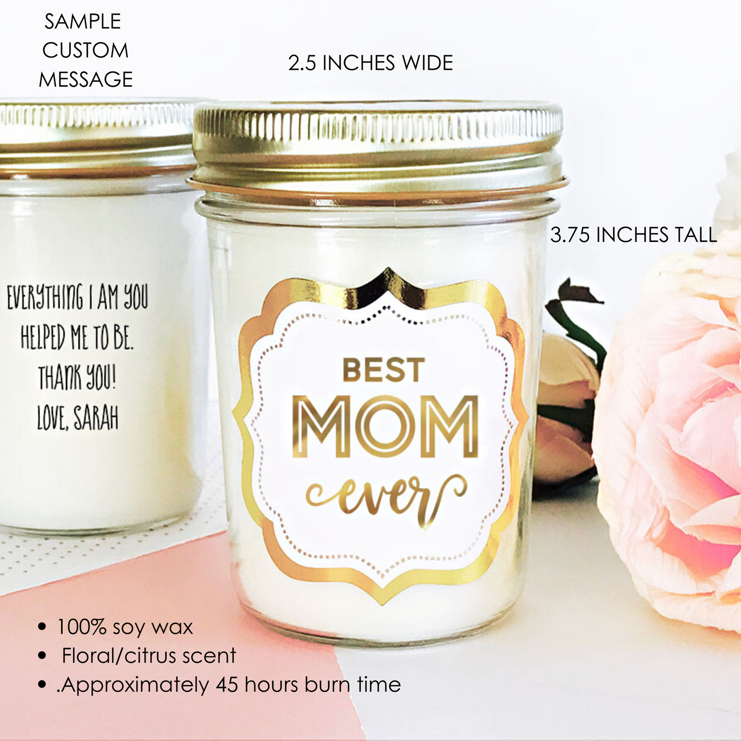 Personalized Mom Candle