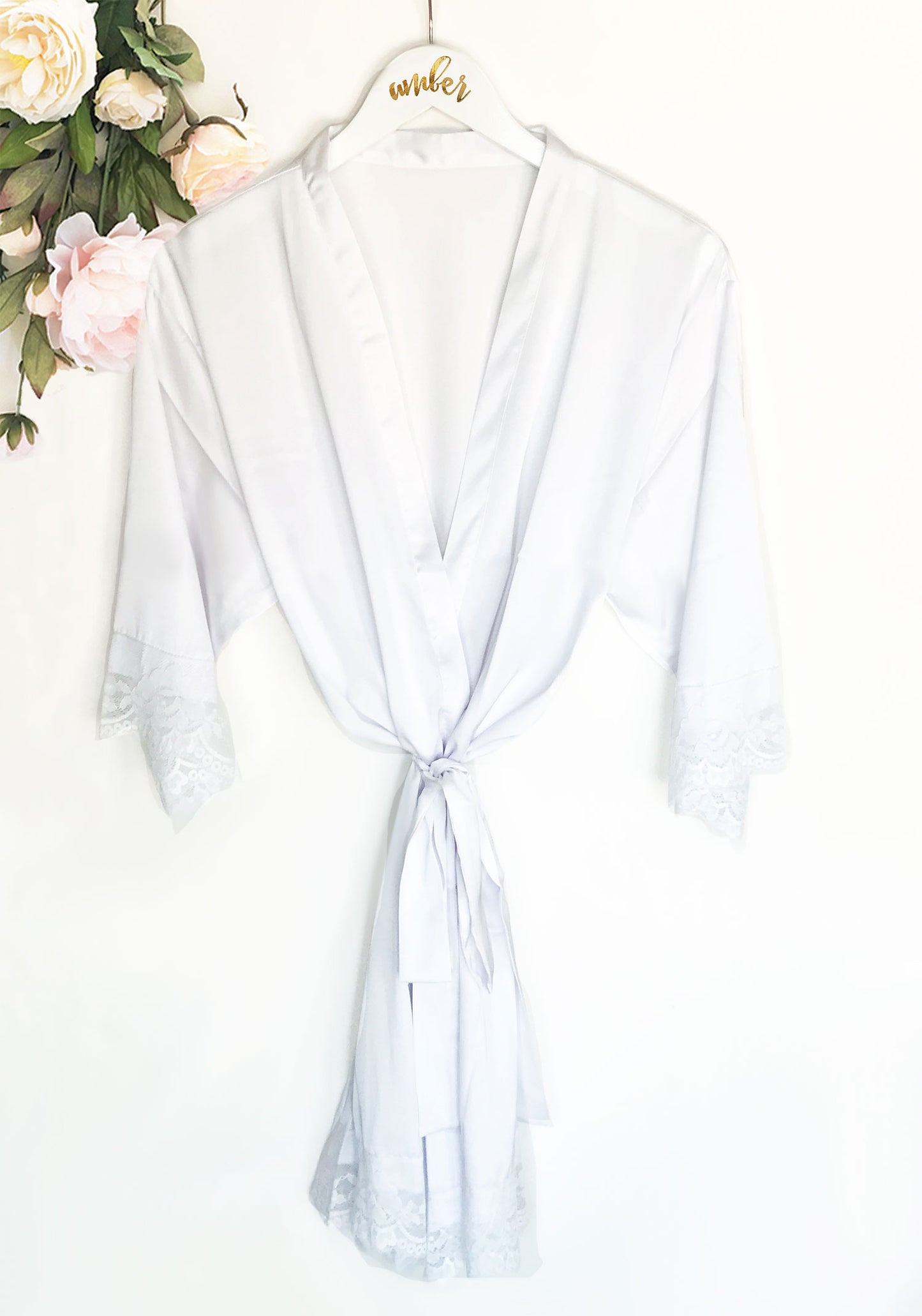 Satin Lace Robe