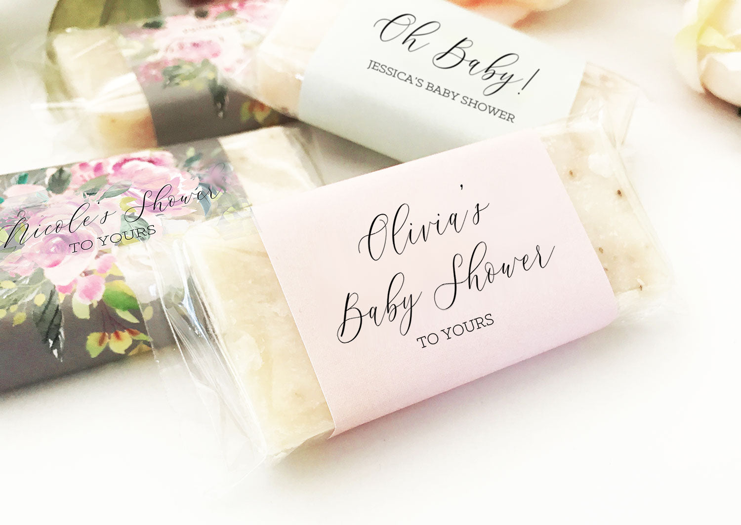 baby shower favors, affordable baby shower favors, personalized baby shower favors, soap favors