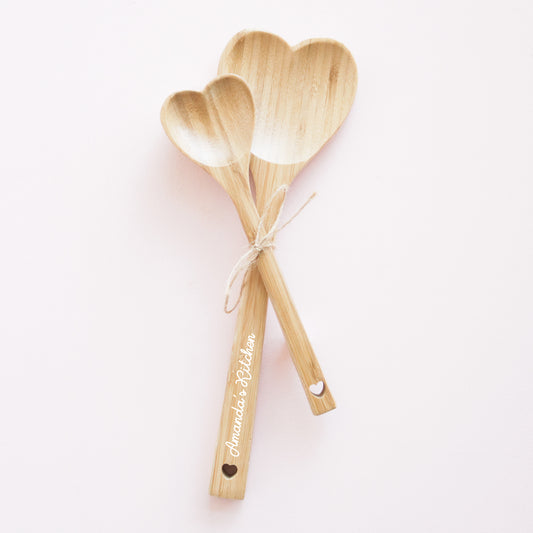 wooden heart spoons, gifts for mom, mom gifts, mom gift, cooking gifts, housewarming gifts, kitchen gifts, mother's day gifts, bridesmaid gifts, gifts for grandma, personalized gifts, aloha-sunshine-designs