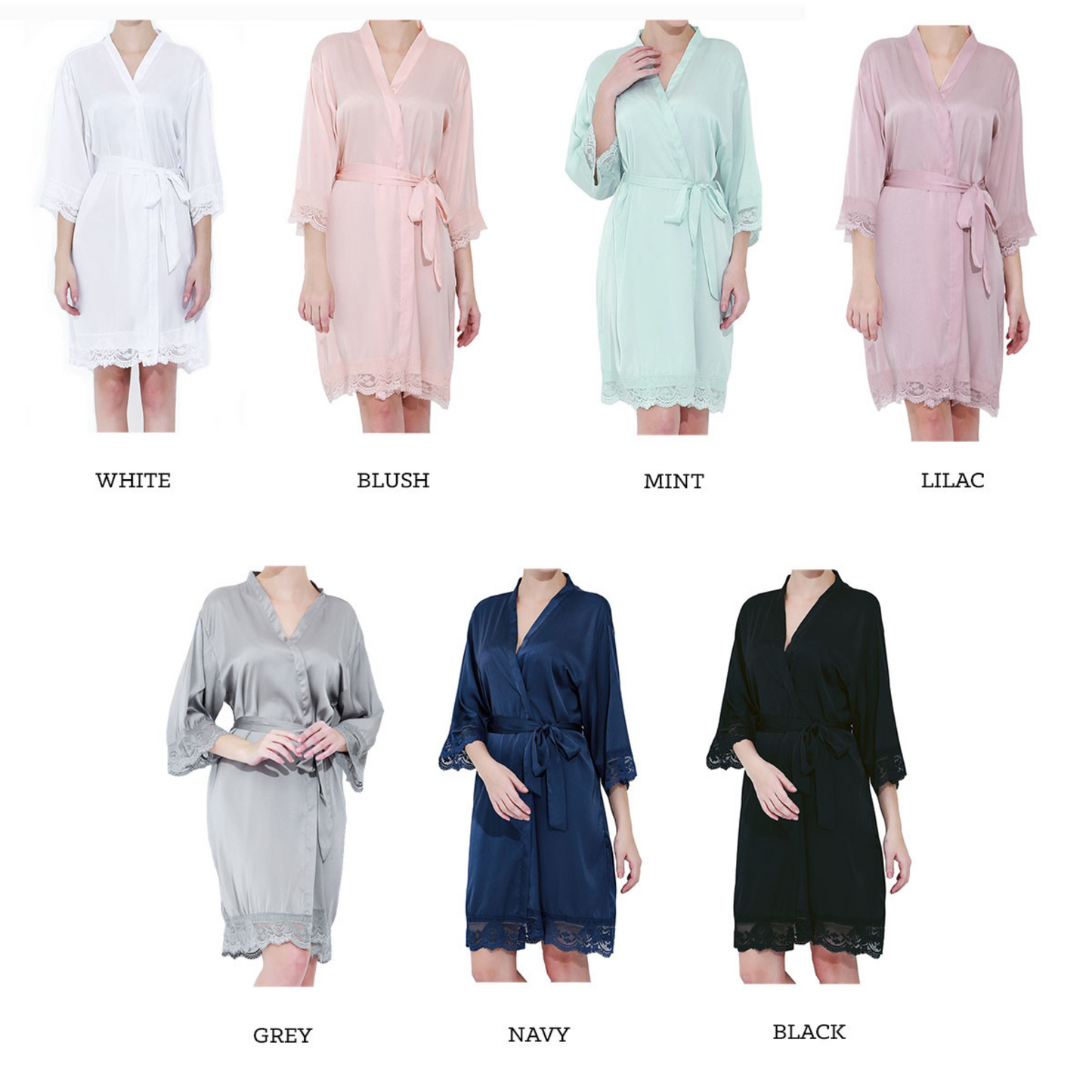 Satin Lace Robe