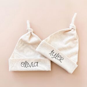 personalized baby beanie, baby beanie gift, cute baby beanie, baby shower gift ideas, aloha sunshine designs
