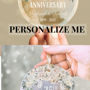 25th Anniversary Ornament for Couple Personalized - Image 6
