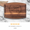 50th Anniversary Gift Walnut Cutting Board - Image 3