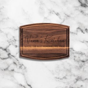Walnut cutting board, Nana's kitchen cutting board, Wooden cutting board, Kitchen essentials, Custom walnut cutting board, Handcrafted cutting board, Walnut serving board, Personalized kitchen accessory, Rustic kitchen decor, Unique gift for cooks, gift for nana, nana gift, cooking gift for nana, grandma gifts, aloha sunshine designs