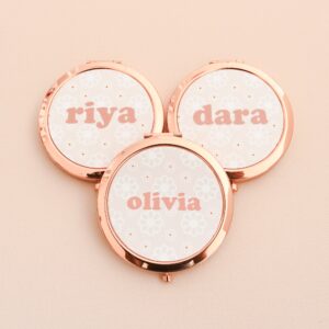 compact mirros, mirror compact, flower compact mirror, mirrored compact, mirrored compacts, mirrors compact, mirror compacts, retro compact mirror, personalized mirror compact, bridesmaid proposal, junior bridesmaid gift, junior bridesmaid proposal, 