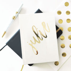 Personalized Journal - Gold Script Name - Image 3