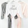 aloha sunshine designs, bridesmaid robes, bride robes, personalized bridesmaid robes