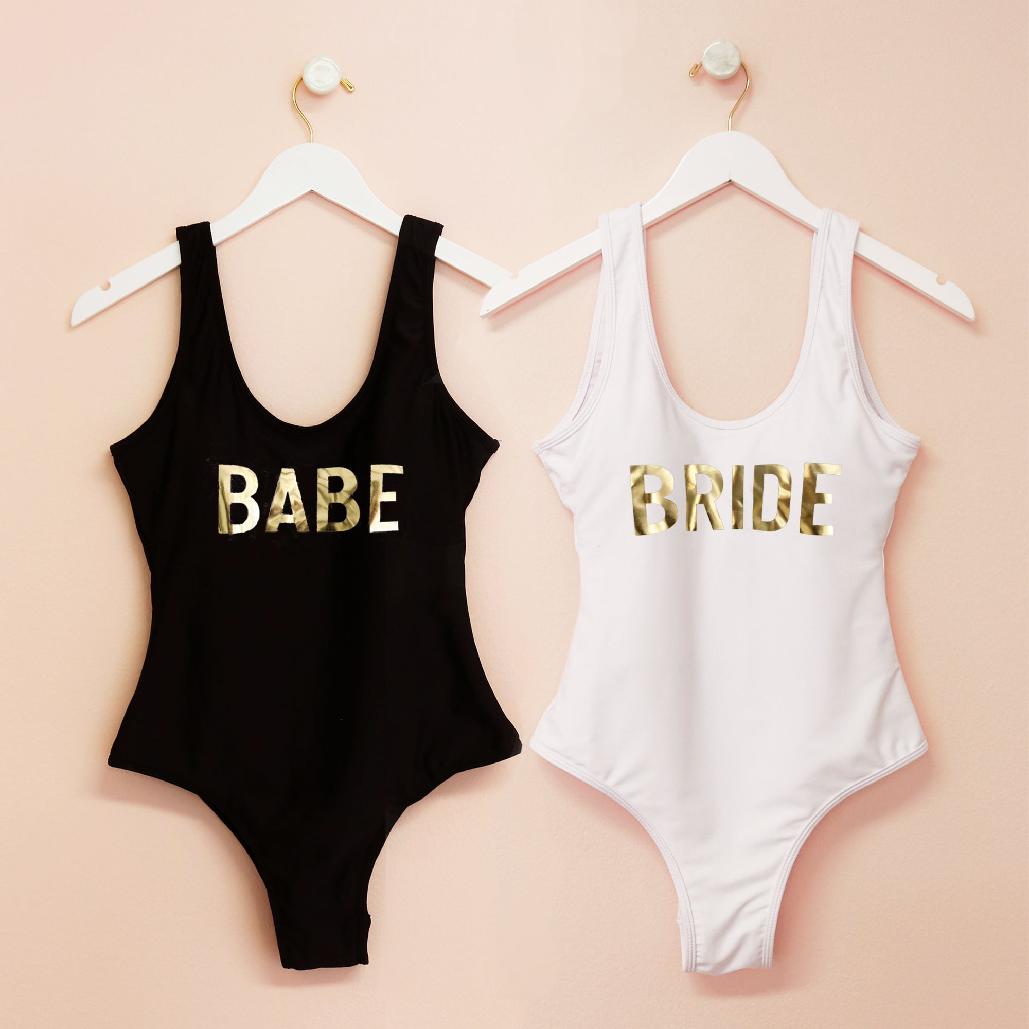 aloha sunshine designs, white bride bathing suit, bride babe, bride babe bathing suits, bride bridesmaid bathing suits, bride bridesmaid swim suits, bachelorette party gifts, bridal shower gifts