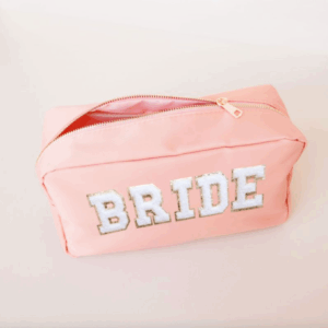 aloha sunshine designs, bride makeup bag, bride gift, gift for bride, bride gifts, gifts for bride, makeup bag, custom makeup bag, bridesmaid travel bag, bride travel bag