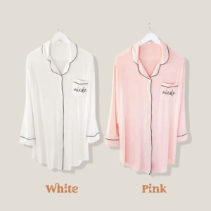 bridesmaid button down shirts, bridesmaid sleep shirts,bridesmaid gift, bridesmaid gifts, bride gift, gift for bride, retirement gift, birthday gift, gift for her, shop gifts for her, aloha sunshine design, personalized pajamas, personalized gifts, personalized loungewear, personalized sleep wear, bridal shower gift ideas, bachelorette party gifts, bridal party gifts