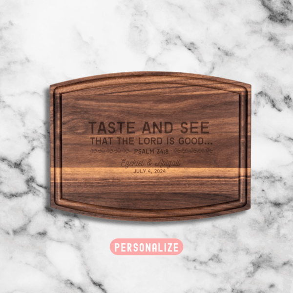 aloha sunshine designs walnut cutting board, christian wedding gift, scripture cutting board, gift for christian wedding, custom walnut cutting board, walnut chopping board