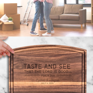 wedding gifts, scripture cutting board