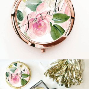 bridesmaid gifts, gifts for bridesmaids, compact mirrors, bridesmaid proposal, personalized gifts