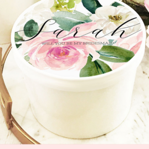 gift box round, round gift box, bridesmaid gift box, bridesmaid gift basket, aloha sunshine designs