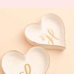 Monogram Heart Shaped Ring Dish - Image 6