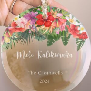 Personalized Hawaiian Christmas Ornament - Image 10