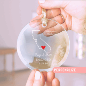 Los Angeles Engagement Ornament Keepsake
