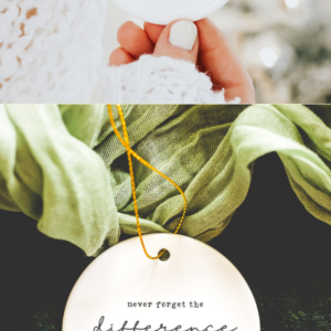 Never Forget the Difference You Make Ceramic Ornament - Image 6
