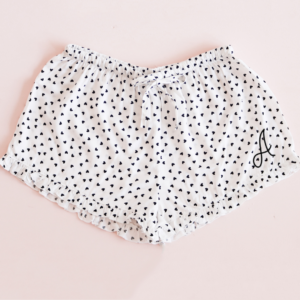 pajama shorts women, valentines day gift for wife, gift for girlfriend, monogrammed initial, heart shorts, heart pajama shorts
