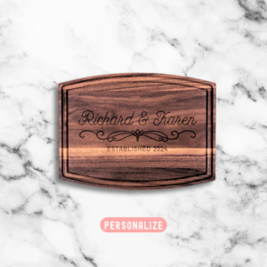 personalized cutting board for couples, couples gift, wedding gift, anniversary gift, wooden cutting board, wood cutting board, gift for couple, personalized gift, walnut cutting board, aloha sunshine designs
