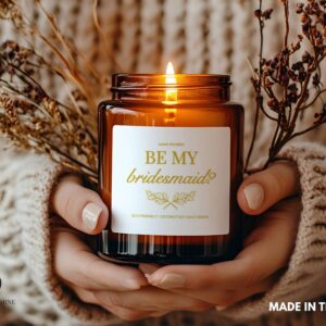 Be my bridesmaid candle