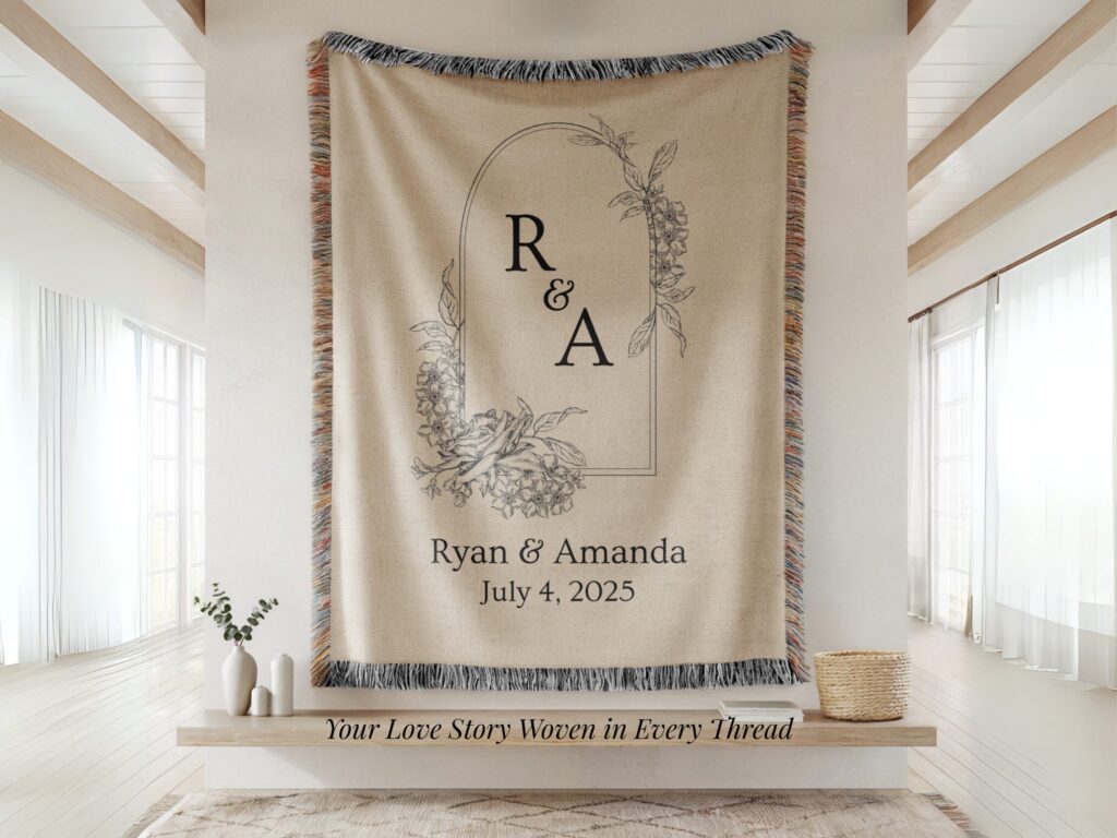 wedding blanket personalized