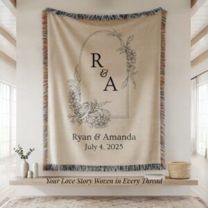 wedding blanket personalized